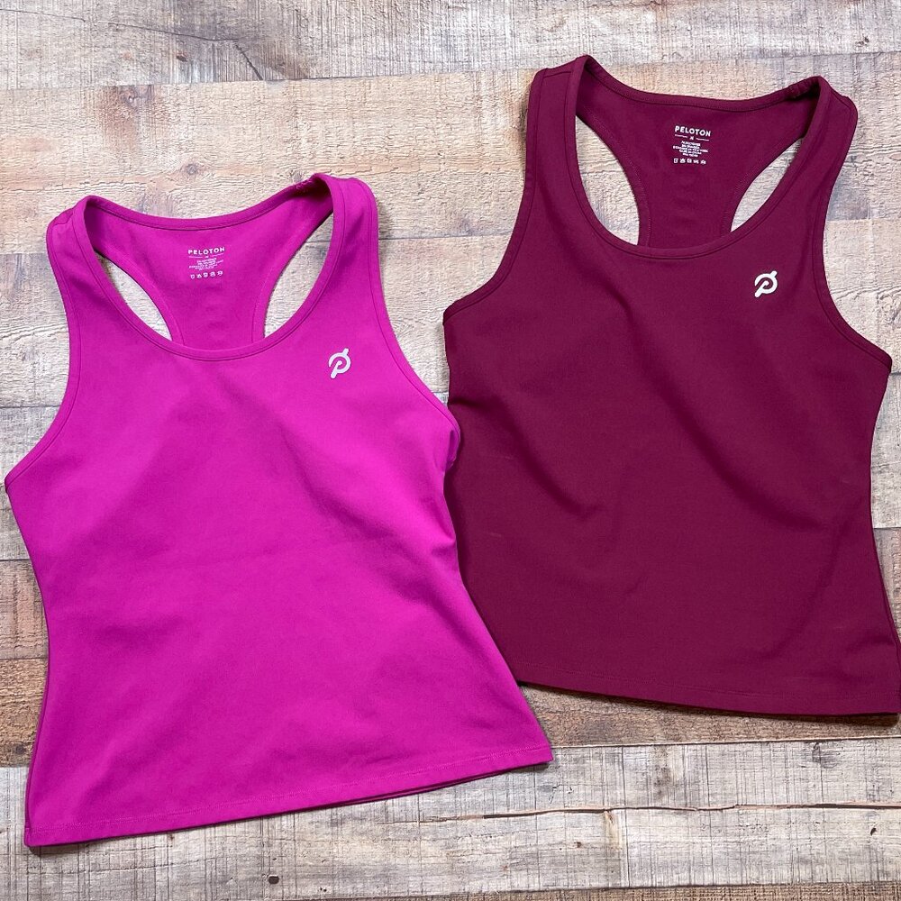 Peloton Tank Tops 2 pack Pink & Maroon size Medium